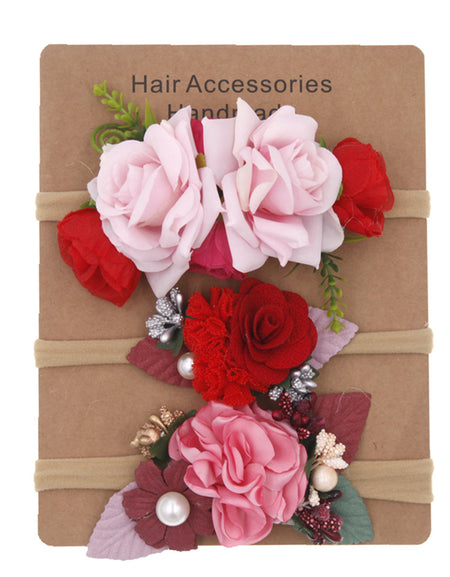 Embellished Statement Flower 3in1 Headband Sets