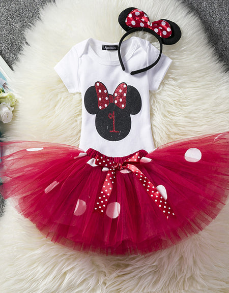 Minnie Mouse Inspired First Birthday Outfit