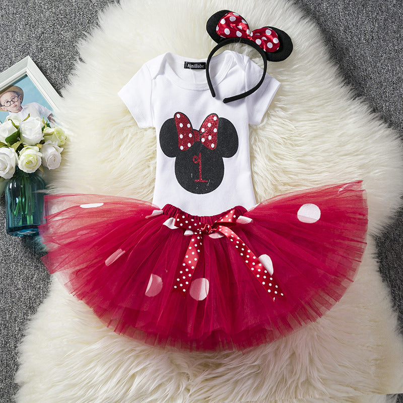 Minnie Mouse Inspired First Birthday Outfit