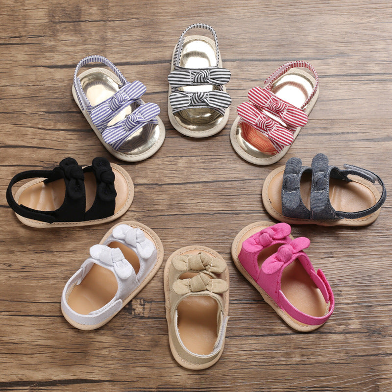 Double Bow Baby Sandals