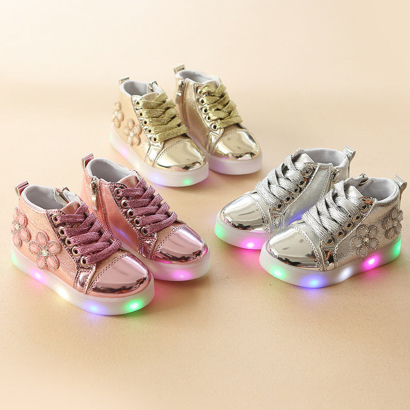 Flower Light Up Sneakers (Sizes 22, 24,25)