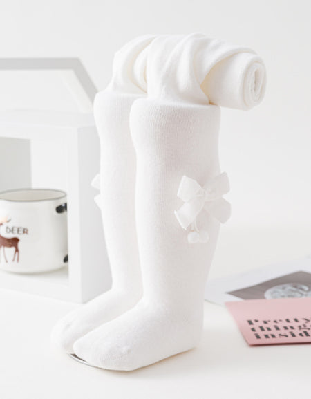 Velvet Bow Tights / Pop socks