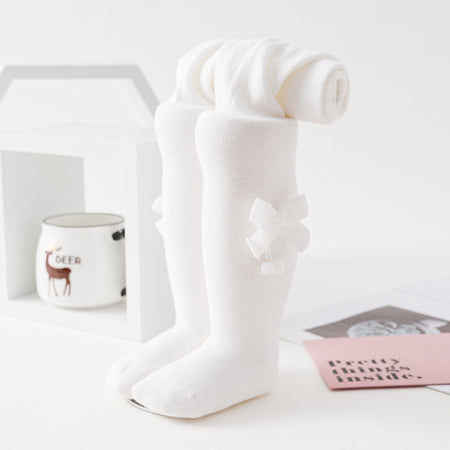 Velvet Bow Tights / Pop socks