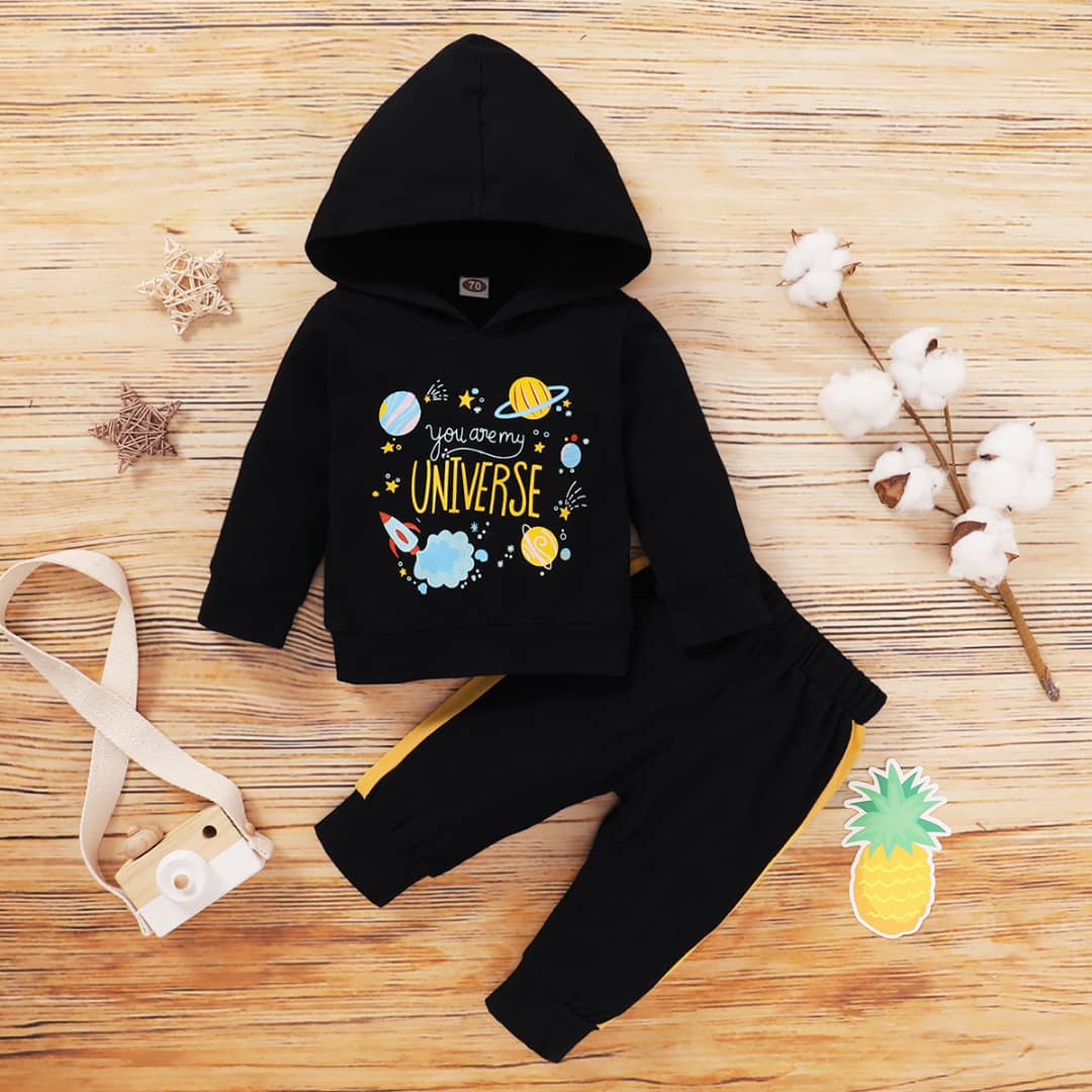 You Are My Universe Hoodie Set