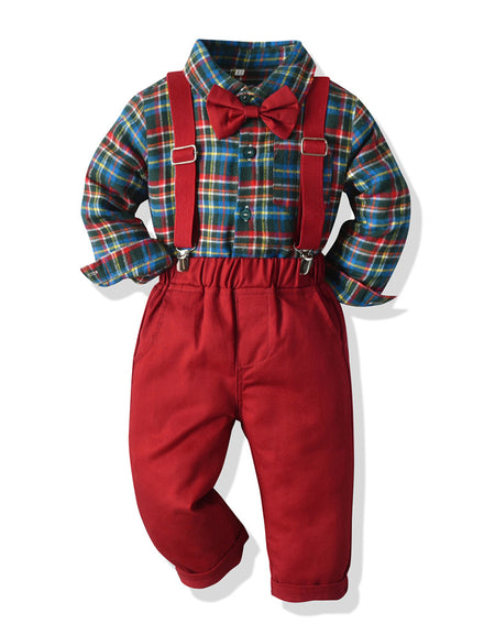 Smart Boys Trouser, Shirt and Suspenders Set