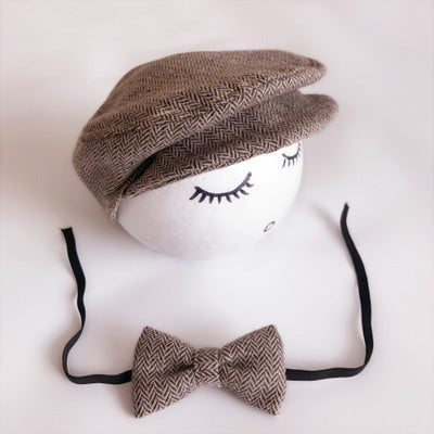 Baby Photography Gentleman Hat & Bow Tie Set