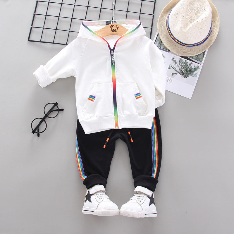 Cute 2pcs Hoodie Style Shirt & Pants Set