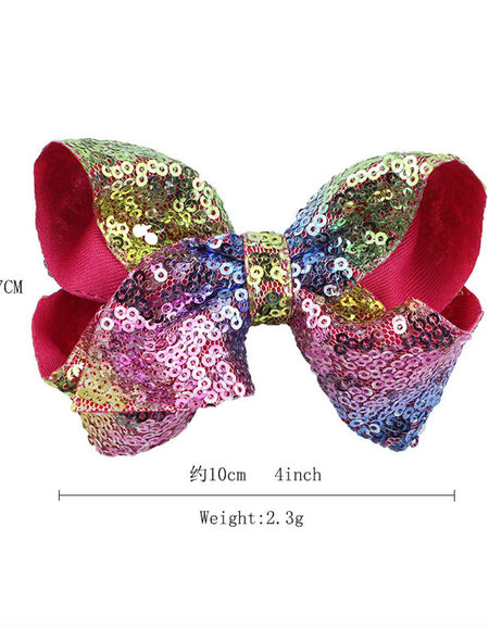 8 / 4 inches Sequin Bow Hair Clip