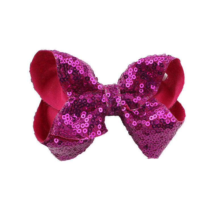 8 / 4 inches Sequin Bow Hair Clip