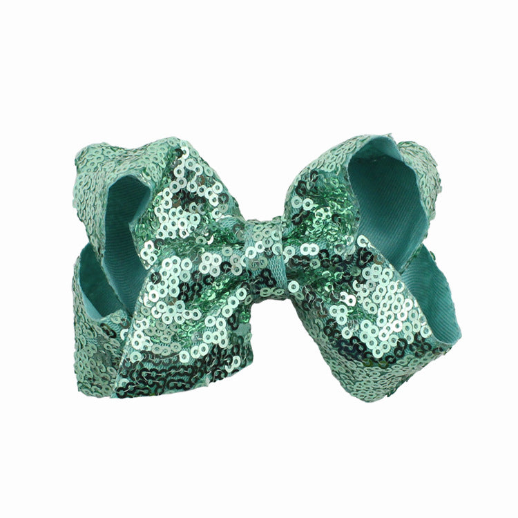 8 / 4 inches Sequin Bow Hair Clip