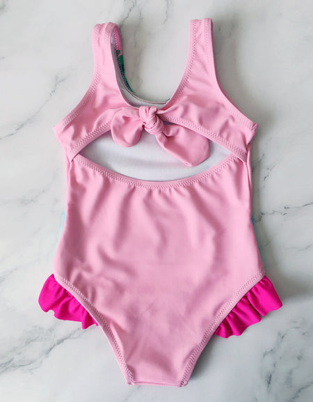 Peacock Hollow-back Swimsuit