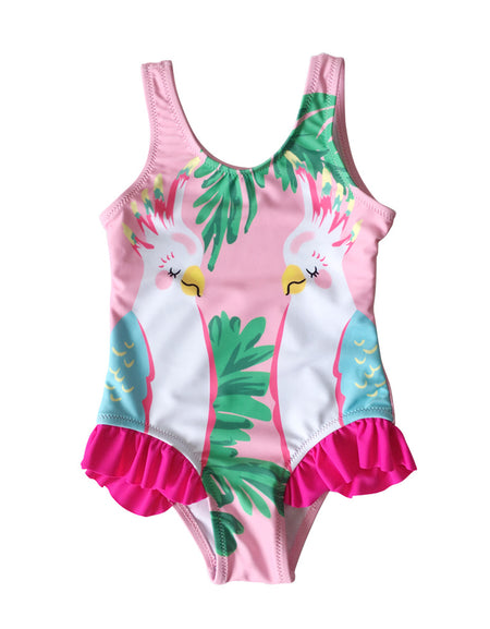 Peacock Hollow-back Swimsuit