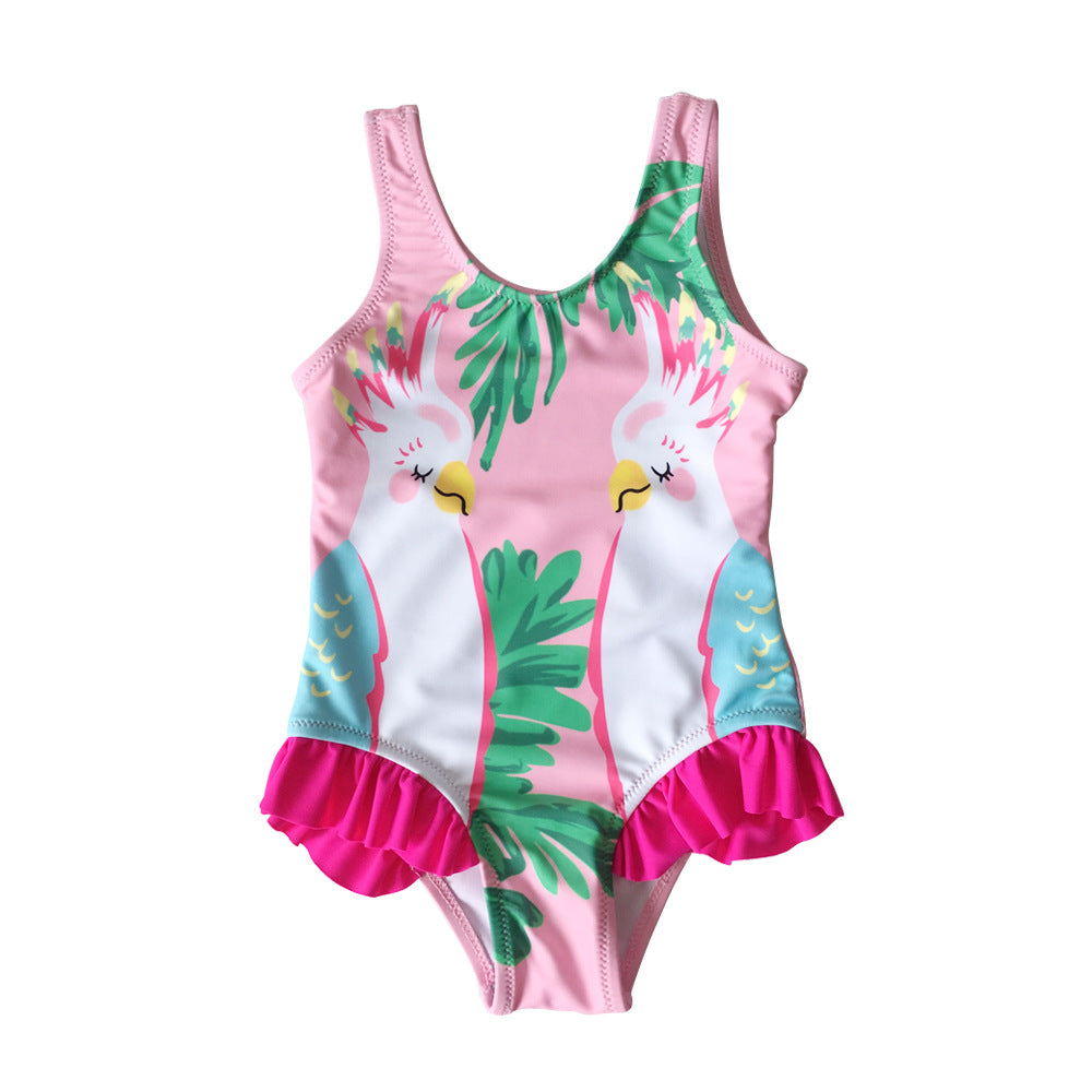 Peacock Hollow-back Swimsuit