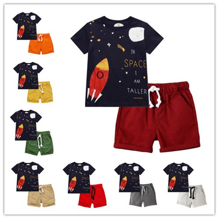 Space Rocket 2pcs top and shorts set