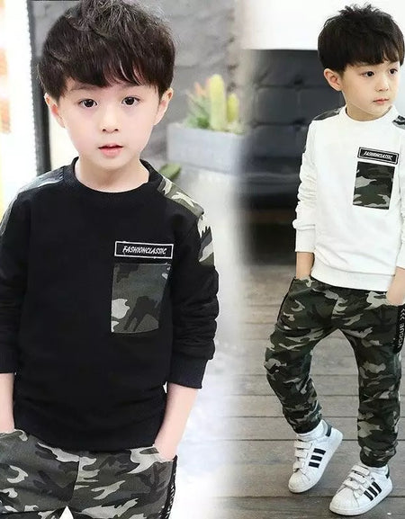 Camo Print Inspired Sweatshirt and Pants Set