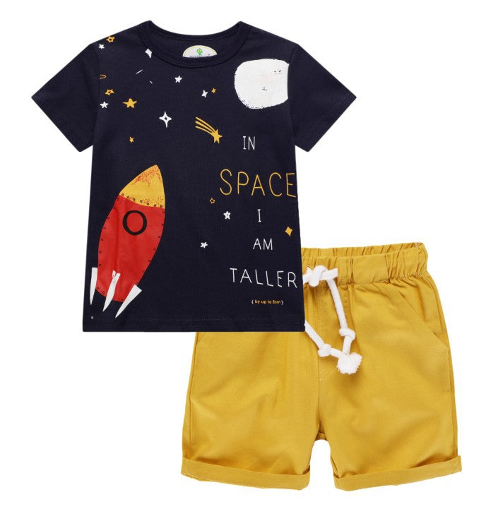 Space Rocket 2pcs top and shorts set