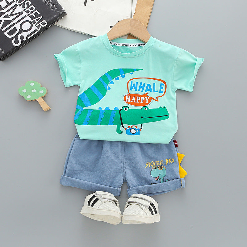 Whale Happy Top and Shorts set