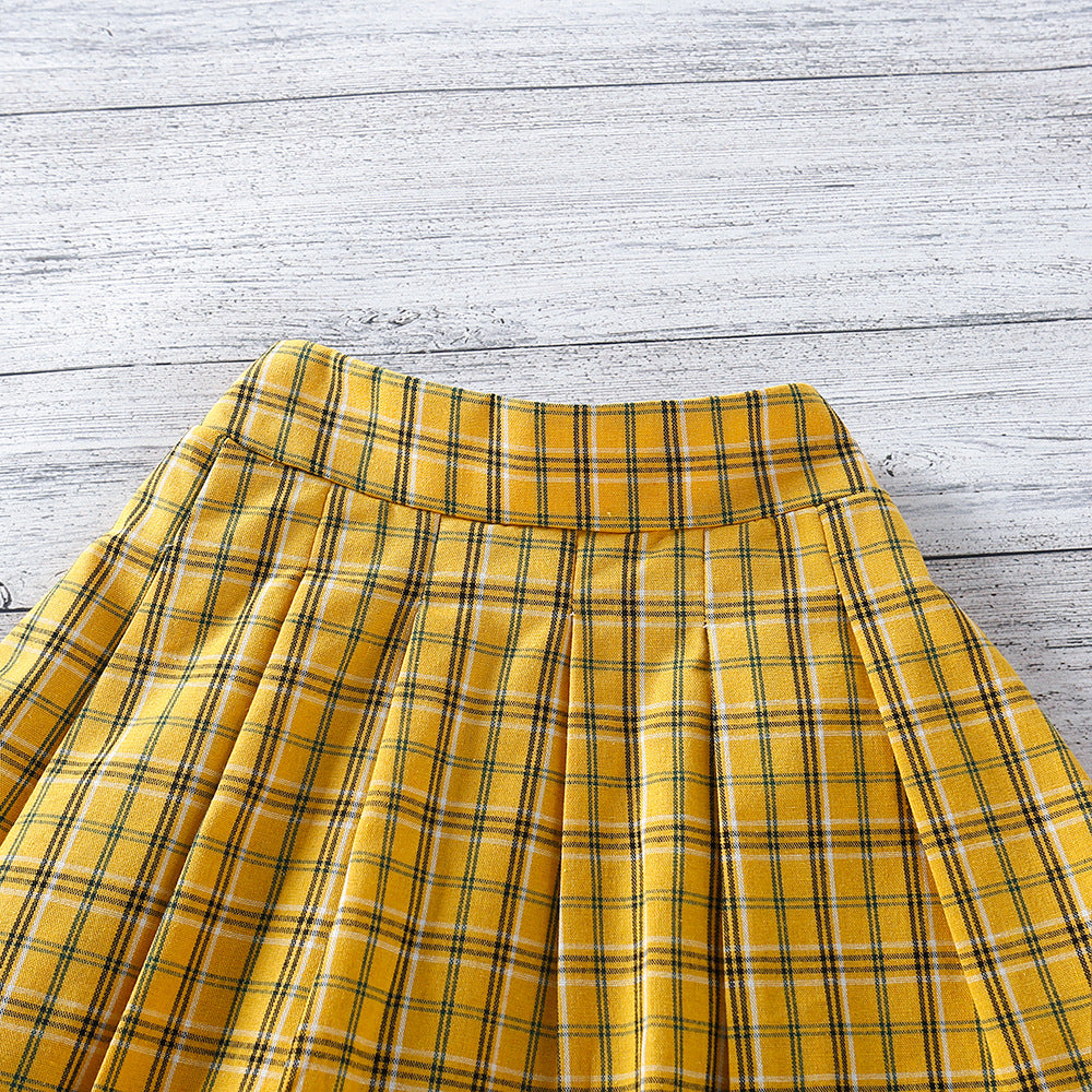 Stylish Plaid Skirt set