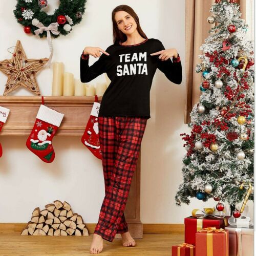 2pieces Team Santa Family Christmas Pyjamas Set - kids 4-6years