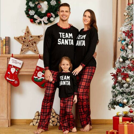 2pieces Team Santa Family Christmas Pyjamas Set - kids 4-6years
