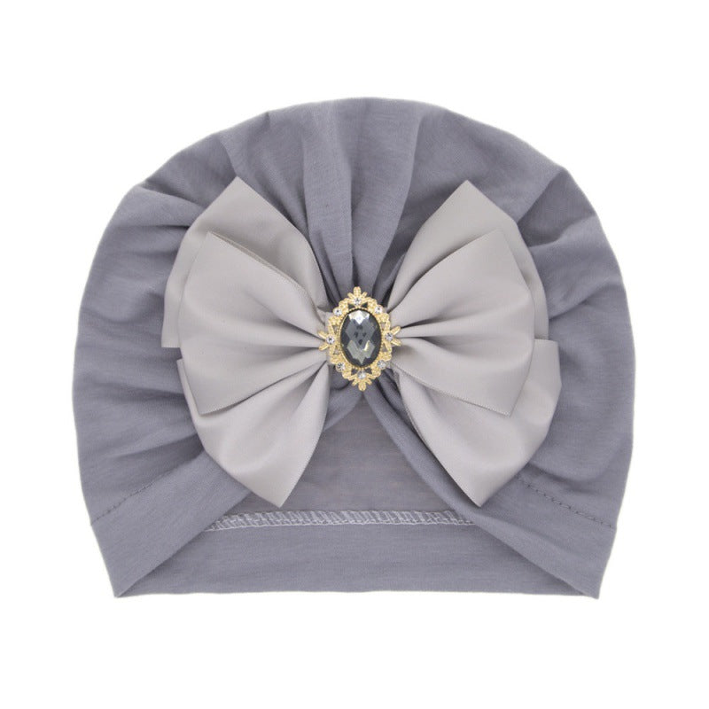 Studded Pearl Bow Turban