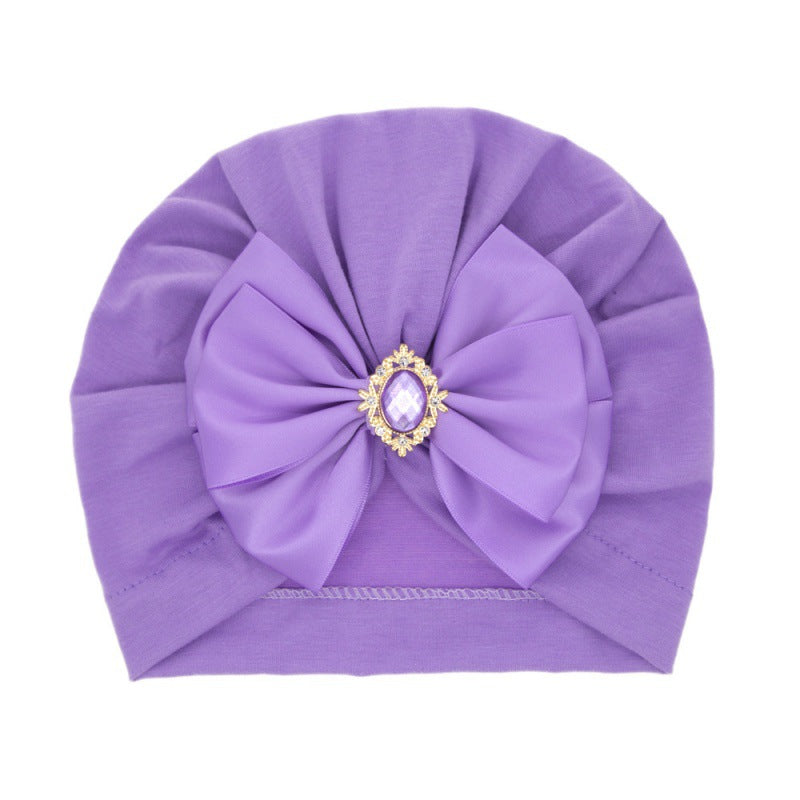 Studded Pearl Bow Turban