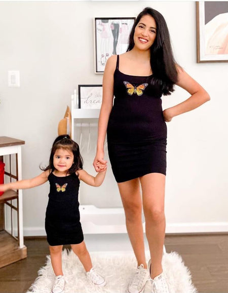 Butterfly Bodycon Mom & Daughter Outfit
