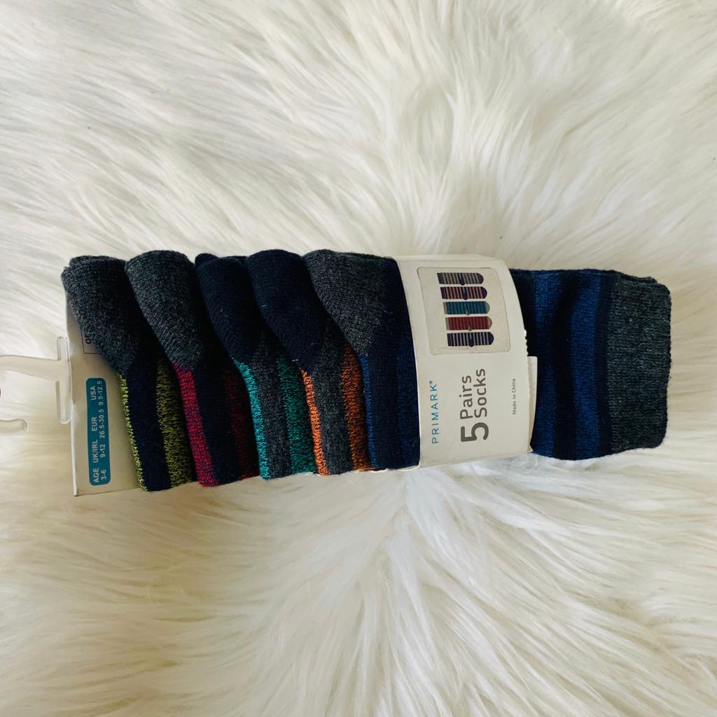 Primark 5Pairs Socks for Boys (2-6years)