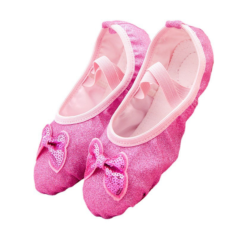 Shimmery Bow Ballerina Shoes
