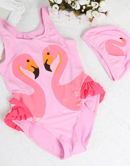 Duo Flamingo Swimsuit Set