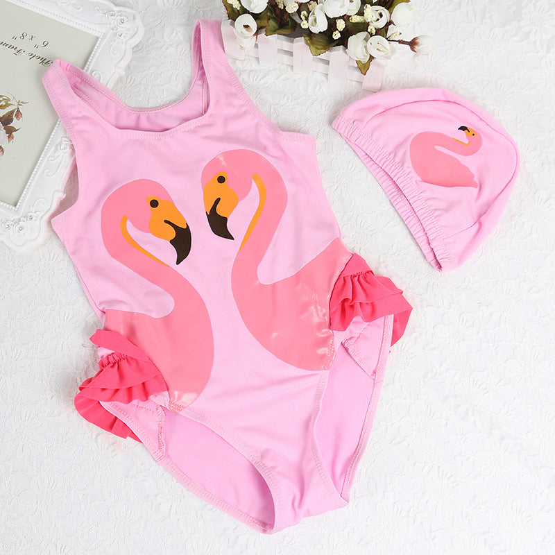 Duo Flamingo Swimsuit Set