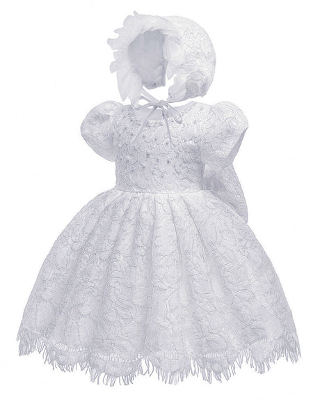 Lovely Pearled Christening / Dedication Dress set