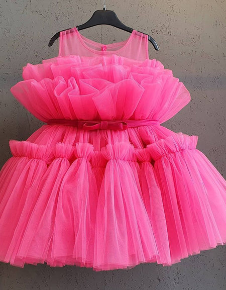 Beautiful Tulle Scalloped Dress / Gown