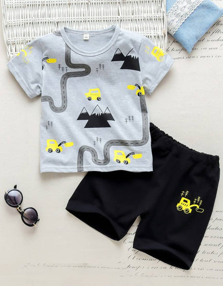 Road Tracks 2piece Tshirt & Short Set