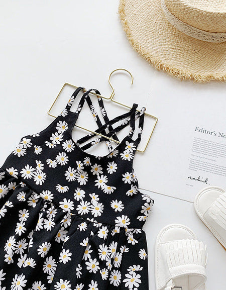 Floral Double Cross Back Dress