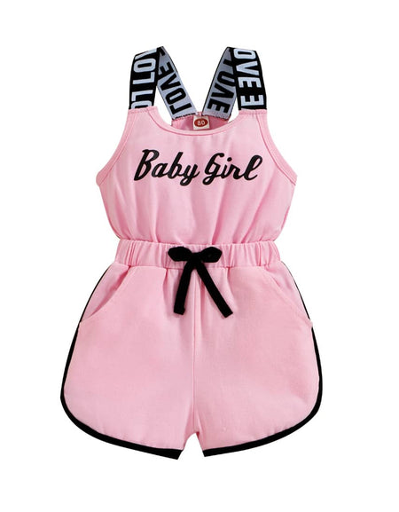 Sporty Baby Girl Print Romper / Playsuit