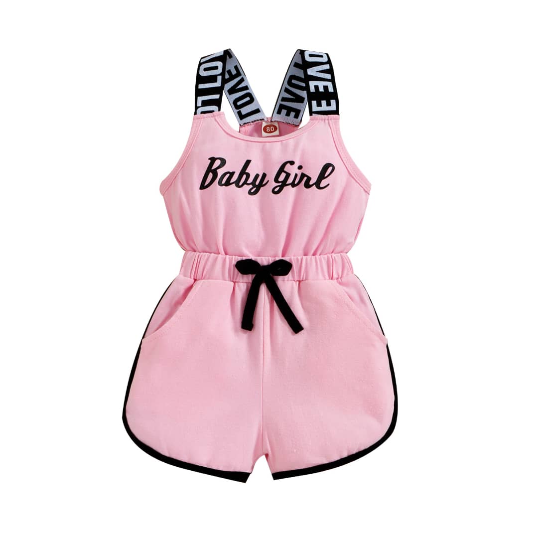 Sporty Baby Girl Print Romper / Playsuit