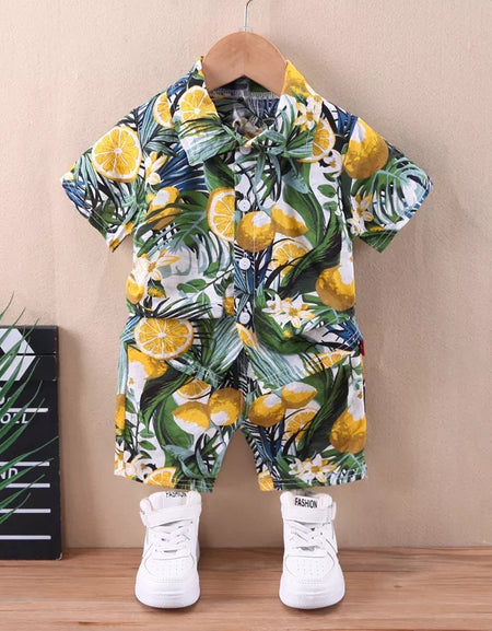 Boys Boohoo Inspired Shirt and Shorts set - Lemons