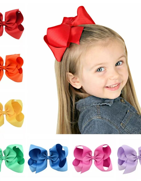 LARGE TWINED BOW HAIR CLIPS