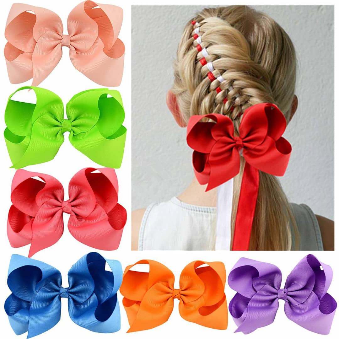 LARGE TWINED BOW HAIR CLIPS