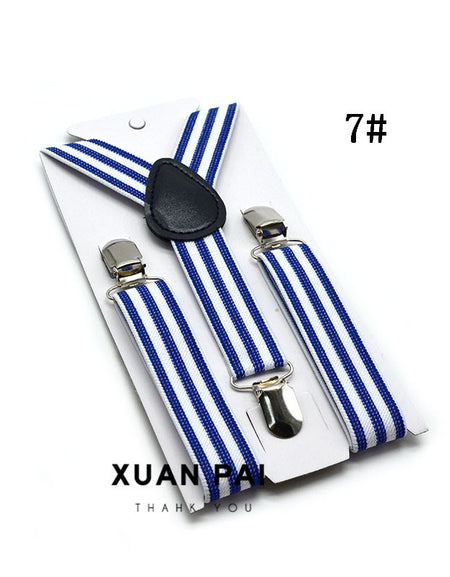 Unisex Striped Suspenders