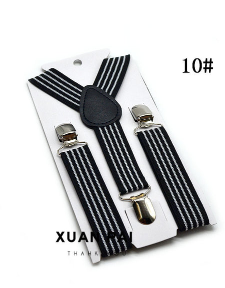 Unisex Striped Suspenders