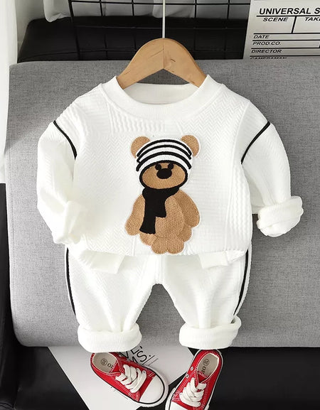 Stylish Teddy Bear 2piece Sweatshirt set