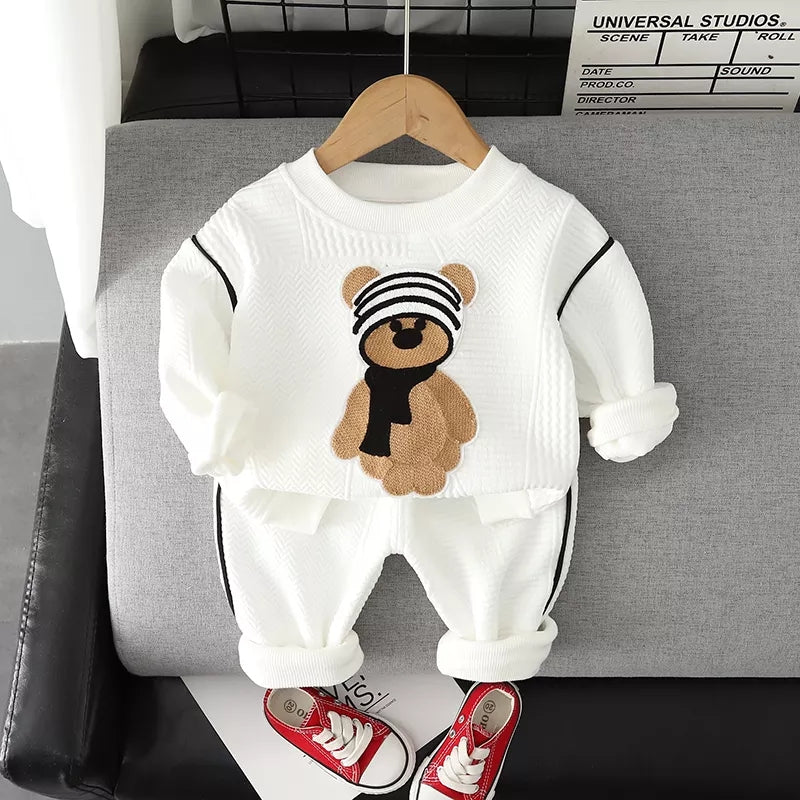 Stylish Teddy Bear 2piece Sweatshirt set