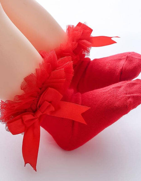 Tulle Bow Socks