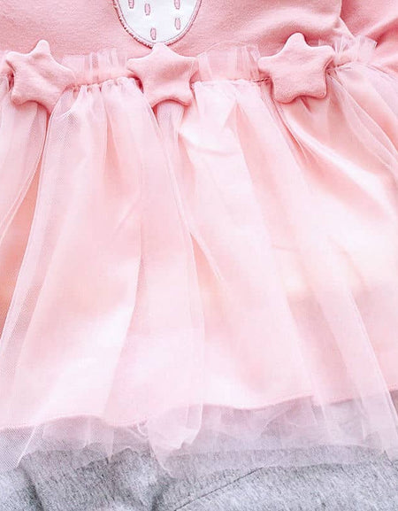 Star Cutout Tulle Dress