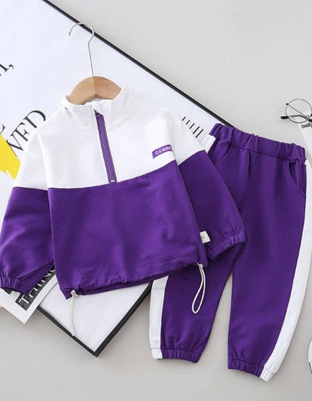 COOL KIDS ZIPPER TRACKSUIT SET
