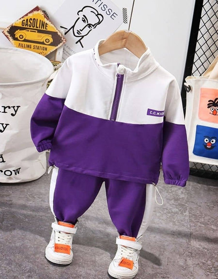 COOL KIDS ZIPPER TRACKSUIT SET