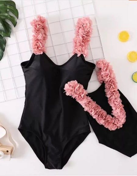 Mom & Daughter Petals Ruffle Detail Swimsuit