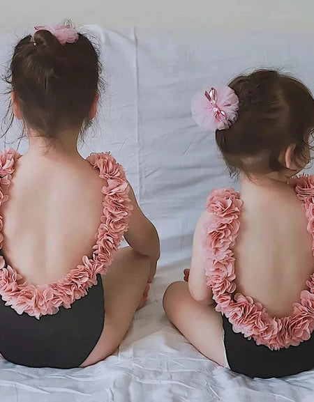 Mom & Daughter Petals Ruffle Detail Swimsuit